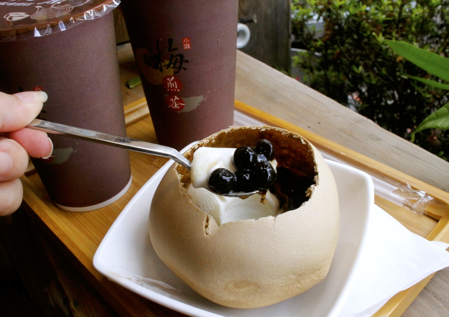 凸餅冰淇淋,臺中美食,臺南傳統椪餅,小庭找茶,市場小吃,第二市場小店