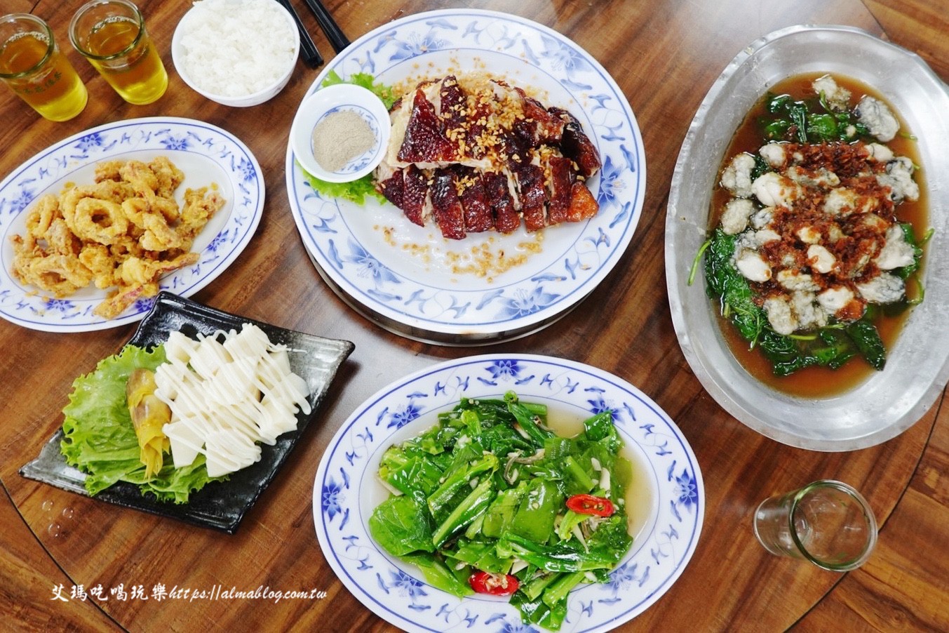 三峽美食,土雞,土雞城,好滋味土雞莊,新北美食,沙拉冷筍,炒山蘇,脆皮雞,金沙中卷