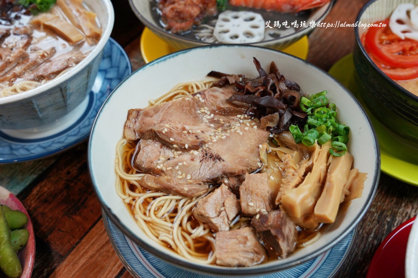 博多豚骨拉麵,唐揚雞,壽星禮,山禾堂拉麵(中壢店),拉麵,日式叉燒肉吃到飽,桃園美食,池袋醬油拉麵,淡麗鹽味拉麵,清湯豆皮拉麵,花生芝麻醬涼麵,黑麻麻山珍海味拉麵