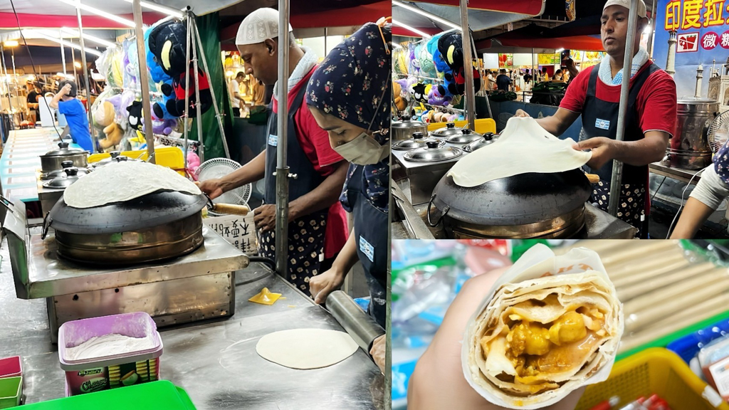 印度烤餅,印度阿三甩餅,臺中夜市,夜市好吃,夜市美食,大慶夜市,雞肉烤餅,雞肉甩餅 @艾瑪  吃喝玩樂札記